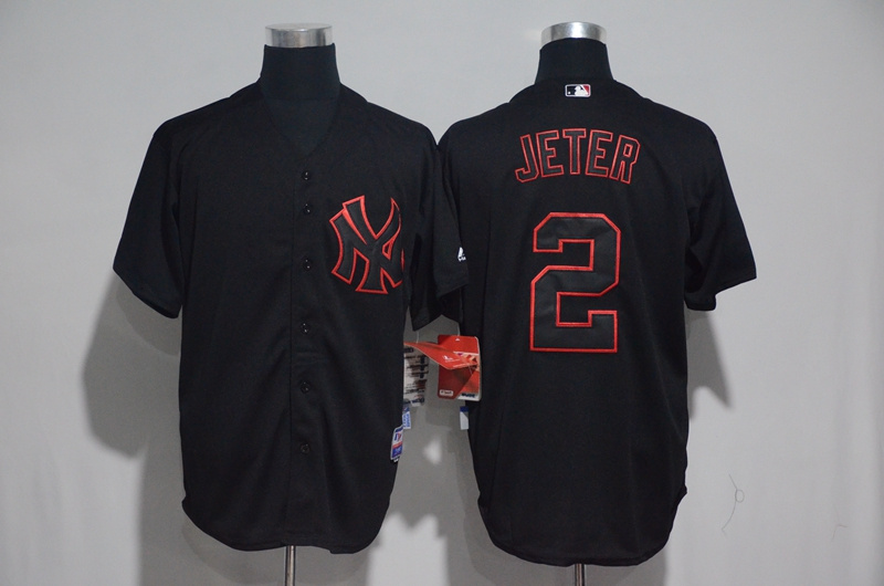 2017 MLB New York Yankees #2 Jeter Black Classic Jerseys